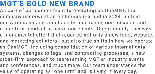 MGT’s Bold New Brand ​ As part of our commitment to operating as OneMGT, the company underwent an ambitious rebrand i...
