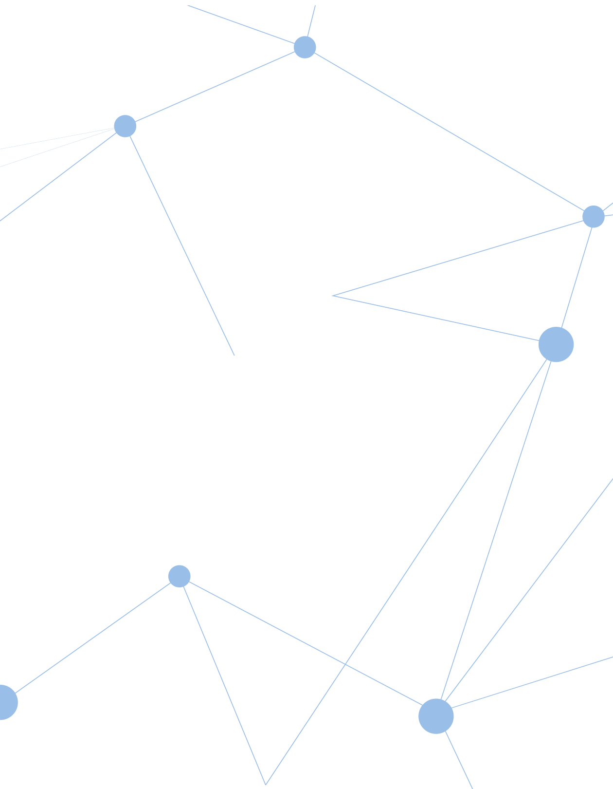 A white background with blue dots and lines. AI generated content