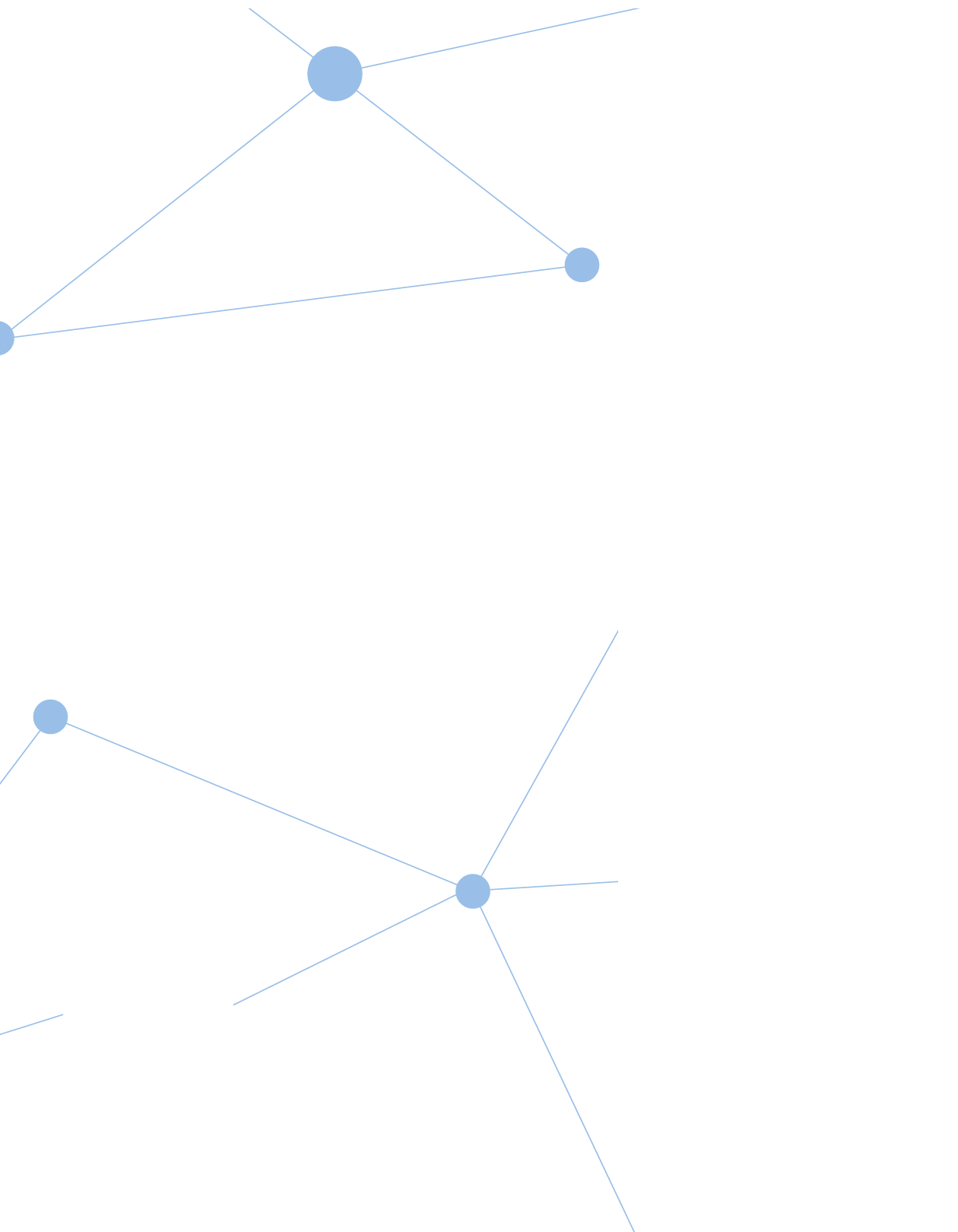 A white background with blue dots and lines. AI generated content